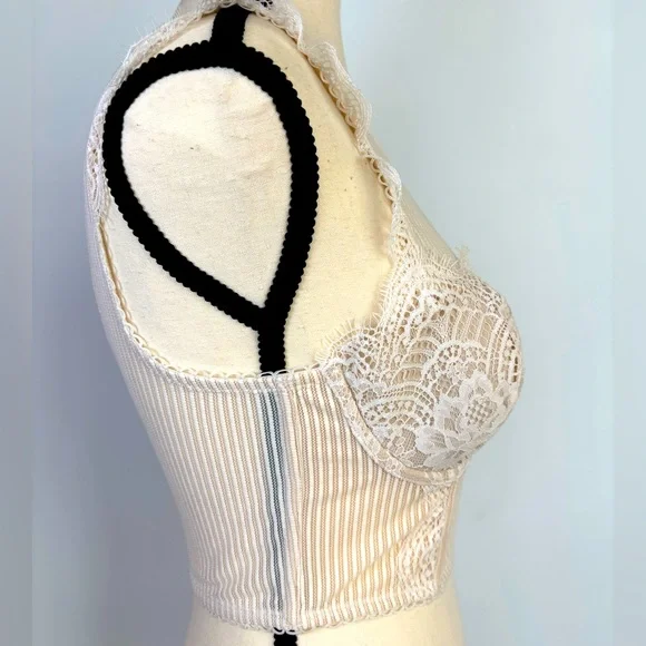Victoria’s Secret Dream Angels Lined Stretch Lace Demi Bustier Camisole Bra 34C - Picture 5 of 15